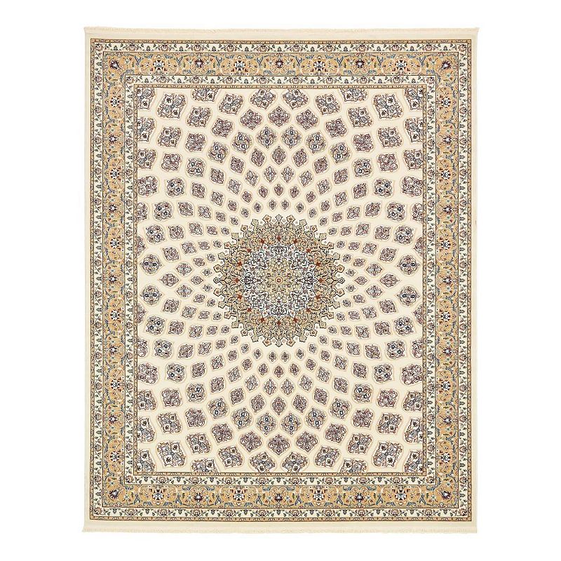 Unique Loom Nottingham Narenj Rug, White, 10Ft Rnd