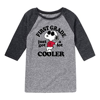 Boys 8-20 Peanuts "First Grade Cooler" Raglan Graphic Tee