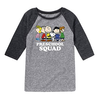 Boys 8-20 Peanuts "Preschool Squad" Raglan Graphic Tee