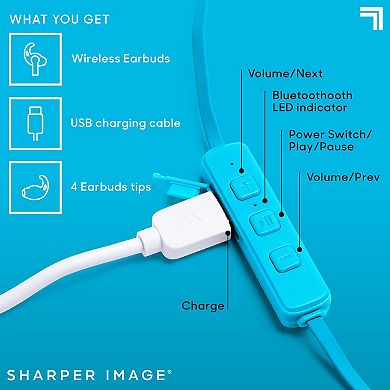 Sharper Image The Sound of Unity Neon Wireless Earbuds
