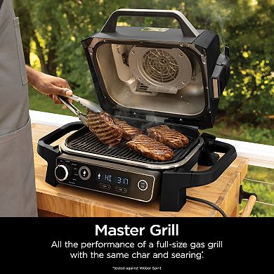 Ninja Woodfire Outdoor Grill & Smoker, 7-in-1 Master Grill, BBQ Smoker & Air Fryer