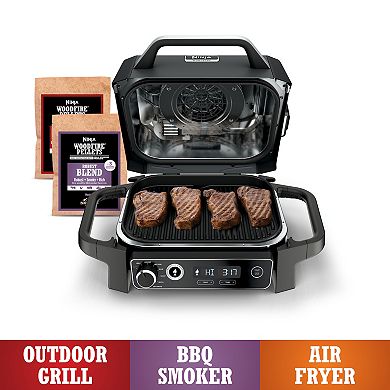 Ninja Woodfire Outdoor Grill & Smoker, 7-in-1 Master Grill, BBQ Smoker & Air Fryer