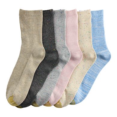 Women's GOLDTOE® 6-Pack Short Crew Socks
