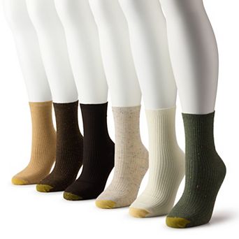 Women's GOLDTOE® 6-Pack Short Crew Socks