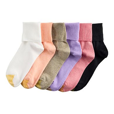 Women's GOLDTOE® 6-Pack Turn Cuff Socks