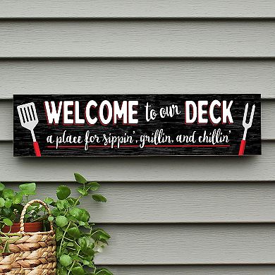 Artisan Signworks Welcome To Our Deck Wall Decor