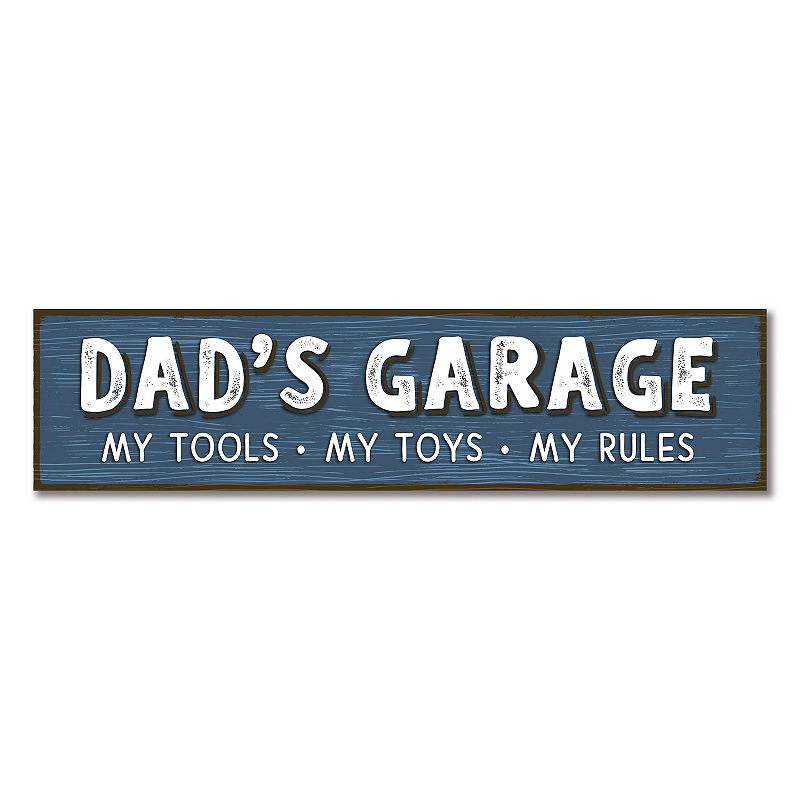 Artisan Signworks Dads Garage Wall Decor, Blue