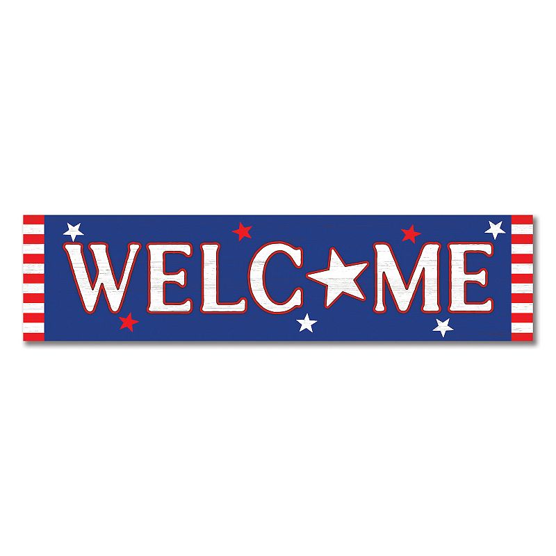 Artisan Signworks Welcome Patriotic Wall Decor, Blue