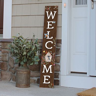 Artisan Signworks Welcome Fall Birdhouse Porch Leaner