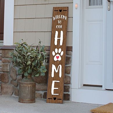Artisan Signworks Welcome Home Paw Porch Leaner