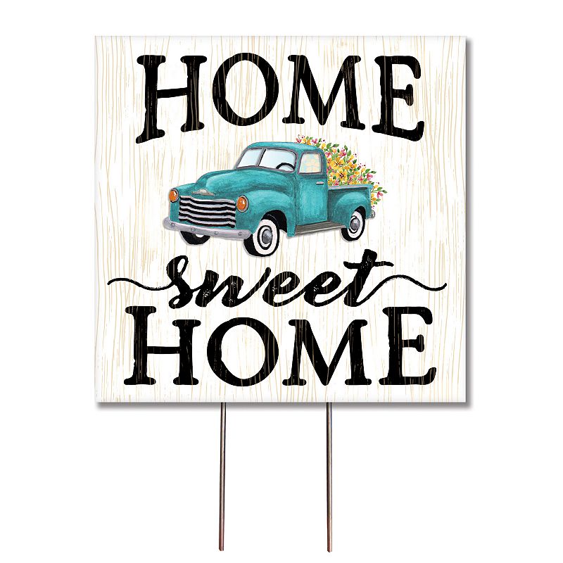 Artisan Signworks Home Sweet Home Truck Garden Stake, Beig/Green