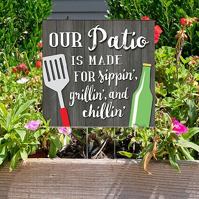 Artisan Signworks Our Patio Garden Stake