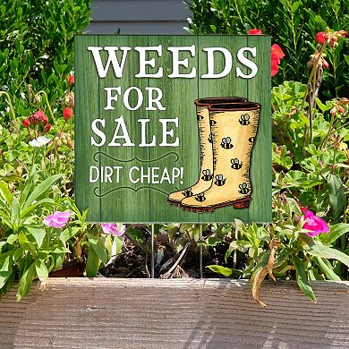 Artisan Signworks Weeds For Sale Garden Stake