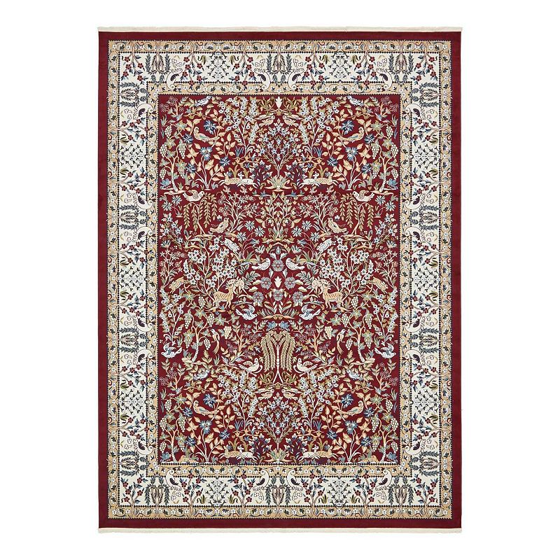 Unique Loom Bristol Narenj Rug, Red, 10Ft Rnd