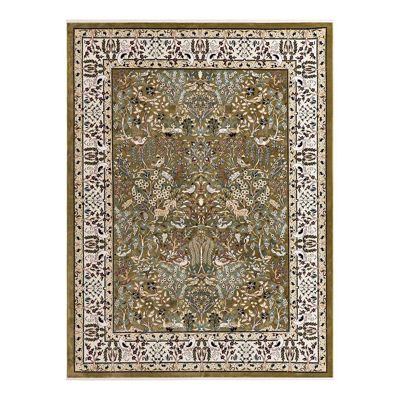 Unique Loom Bristol Narenj Rug, Green, 10Ft Sq