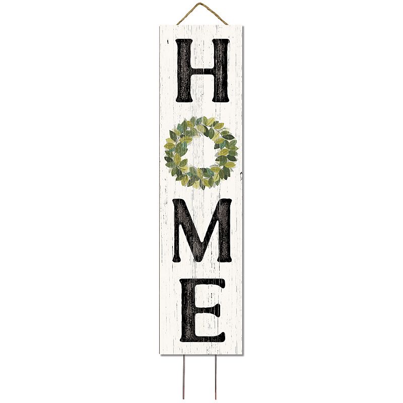 Artisan Signworks Home Wreath Wall Decor or Garden Stake, Beig/Green