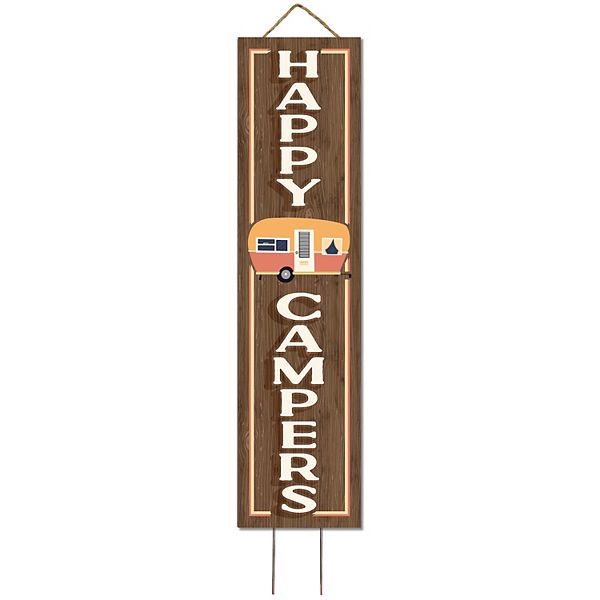 Artisan Signworks Happy Campers Wall Decor or Garden Stake