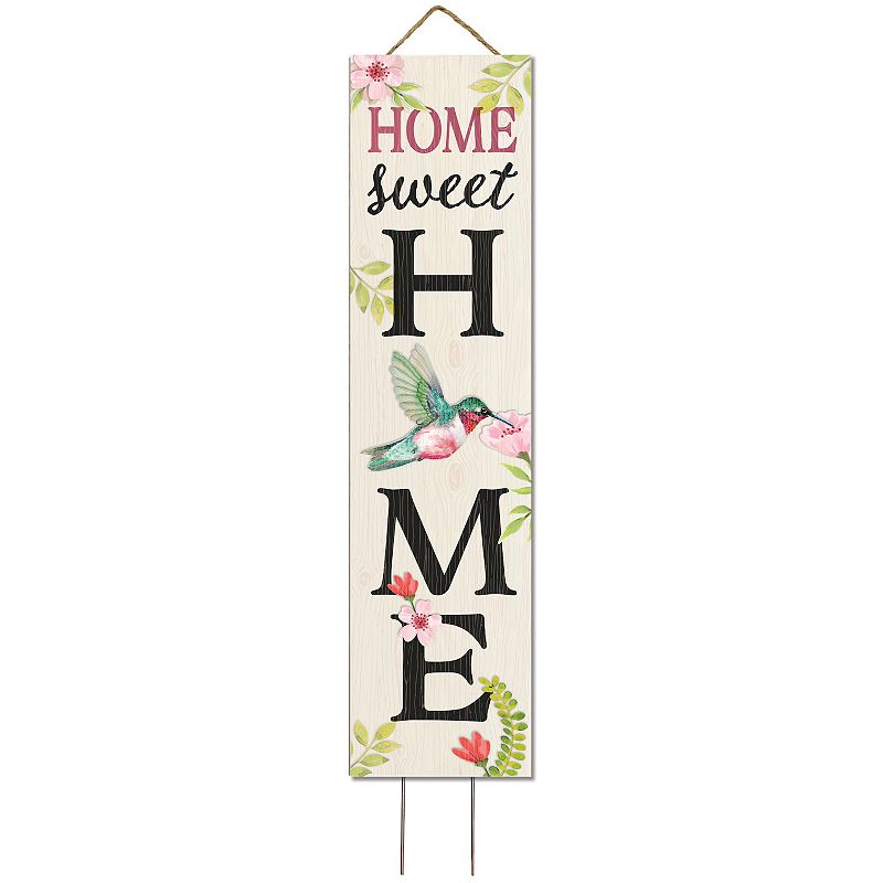 Artisan Signworks Home Sweet Home Hummingbird Wall Decor or Garden Stake, B
