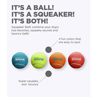 Outward Hound Squeaker Ballz 4pk Toy