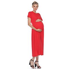 Maternity 24Seven Comfort V-Neck Long Sleeve Maxi Dress