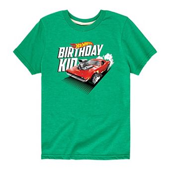 Boys 8-20 Hot Wheels Birthday Kid Tee