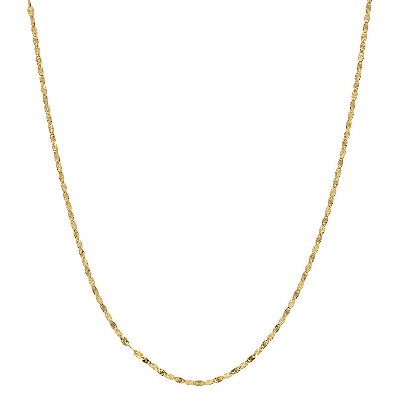 Danecraft 24k Gold Over Silver 18 in. Oval Disc Chain Necklace, Womens, S