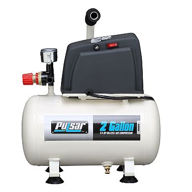 Pulsar Products PCE6021K 2 Gallon Horizontal Air Compressor w/ Hose & Nozzle Kit