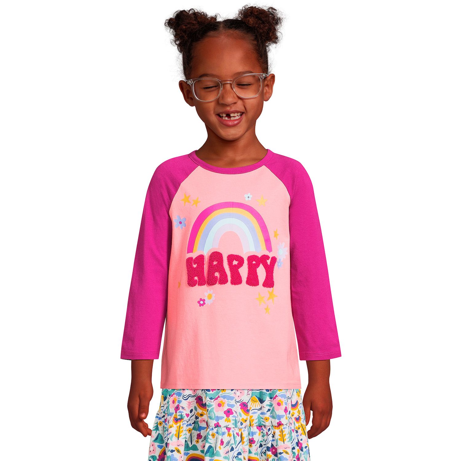 Haut Fille Lands' End Taille 10/12 – Motif Séquence Graphique, Occasion Très Bon état