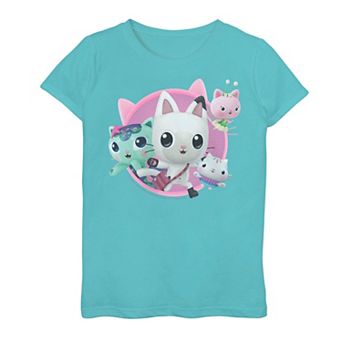 Girls 7-16 Gabby's Dollhouse Group Cats Graphic Tee