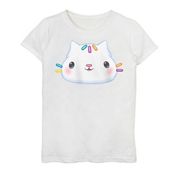 Girls 7-16 Gabby's Dollhouse Cakey Cat Big Face Graphic Tee
