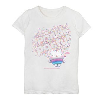 Girls 7-16 Gabby's Dollhouse Cakey Cat Sprinkle Party Graphic Tee