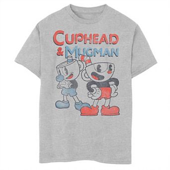 Boys 8-20 Boys Cuphead And Mugman Dynamic Duo Vintage Graphic Tee
