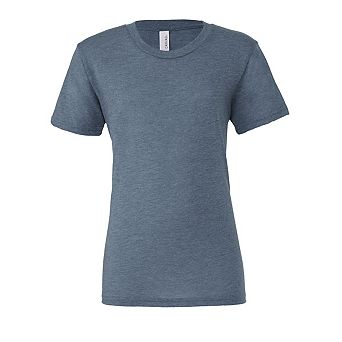 Canvas Mens Triblend Crew Neck Plain Short Sleeve T-Shirt