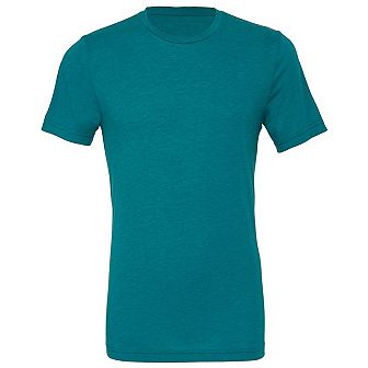 Canvas Mens Triblend Crew Neck Plain Short Sleeve T-Shirt