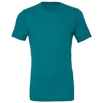 Canvas Mens Triblend Crew Neck Plain Short Sleeve T-Shirt