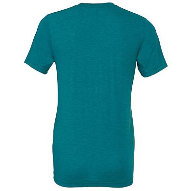 Canvas Mens Triblend Crew Neck Plain Short Sleeve T-Shirt