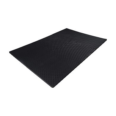BalanceFrom Fitness Foam Interlocking Exercise Floor Mat, 24 Square Feet, Black