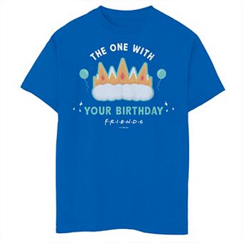 Boys 8-20 Friends The One With Your Birthday Crown Graphic Tee