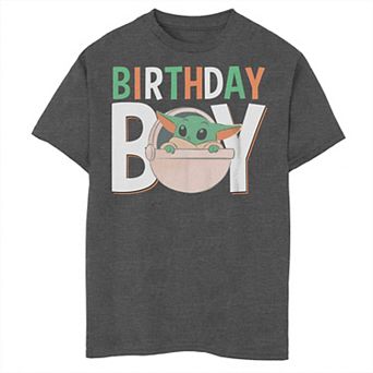 Boys 8-20 The Mandalorian Birthday Boy Retro Grogu In Capsule Graphic Tee