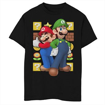 Boys 8-20 Nintendo Super Mario Luigi Thumbs Up Graphic Tee