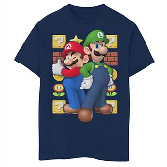 Boys 8-20 Nintendo Super Mario Luigi Thumbs Up Graphic Tee