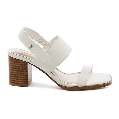 Rag & Co Gertrude Women's Leather Block Heel Sandals