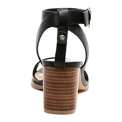 Rag & Co Dolph Block Heeled Women's Leather Dress Sandals