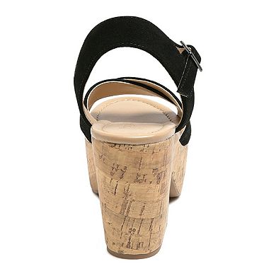 Rag & Co Ulla Women's Suede Platform Sandals