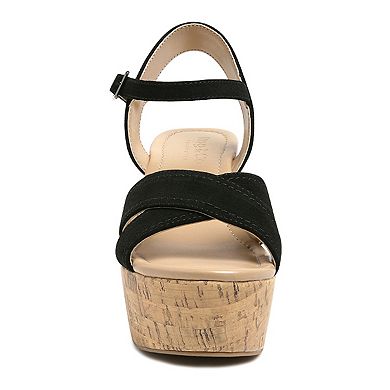 Rag & Co Ulla Women's Suede Platform Sandals