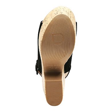 Rag & Co Vendela Women's Suede Platform Sandals