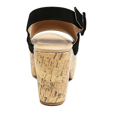 Rag & Co Vendela Women's Suede Platform Sandals