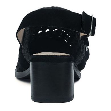 Rag & Co Rosalie Women's Suede Block Heeled Sandals