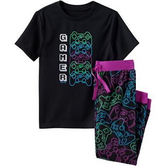 Kids 2-20 Lands' End Graphic Tee & Jogger Bottoms Pajama Set
