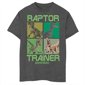Boys 8-20 Jurassic World Raptor Trainer Panel Figures Graphic Tee